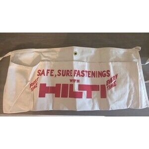 Vintage 80's Hilti Carpenter Nail Pouch Apron in Orig Hilti Plastic Bag